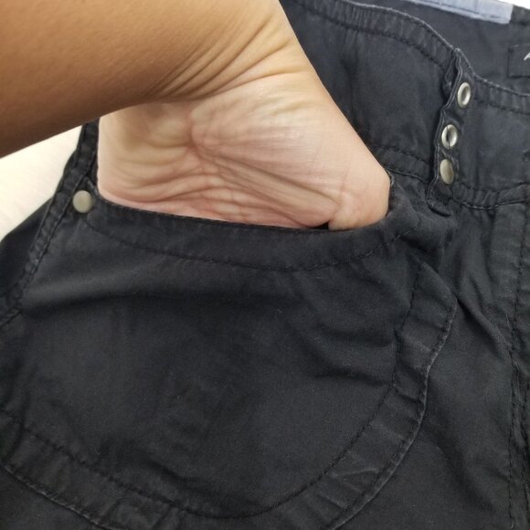 💕AN Sport | Black Bermuda Shorts Multi Pockets 2 Cotton - Picture 7 of 10